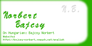 norbert bajcsy business card